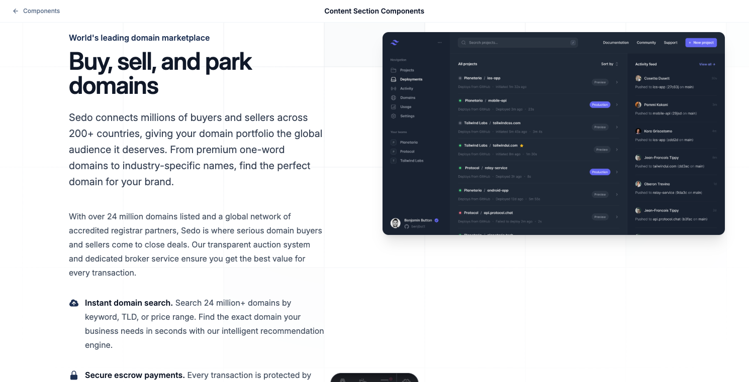 Content Sections