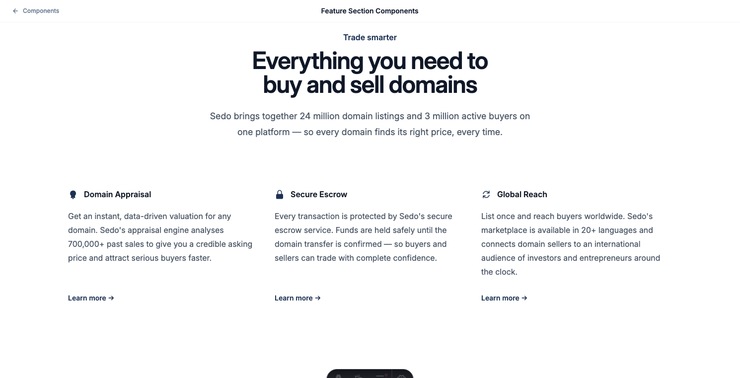 Feature Sections